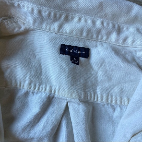 CROFT & Barrow 100% Cotton Button Down Long Sleeve Shirt Large - Picture 2 of 5